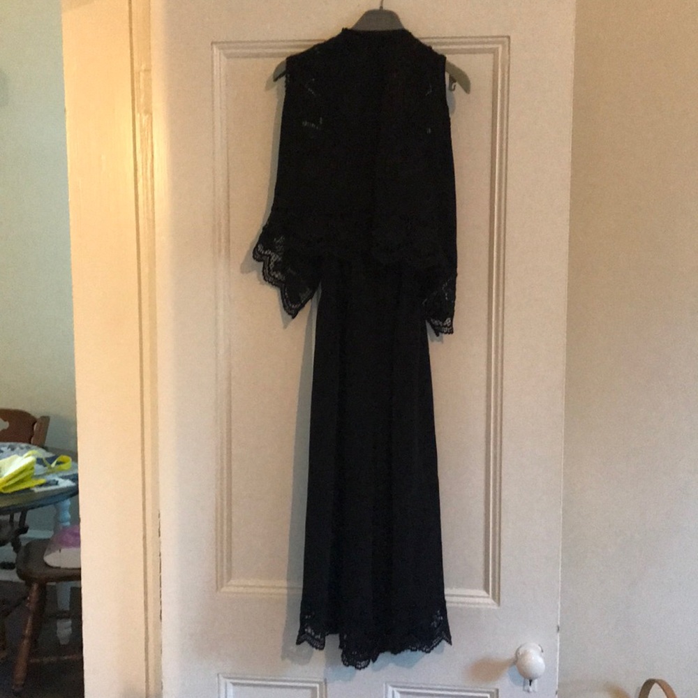 Kobi Halperin Black silk lace jumpsuit XS